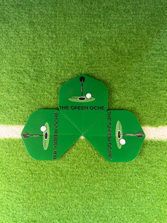 The Green Oche® Dart Flights, Set of 3